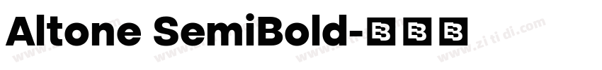 Altone SemiBold字体转换